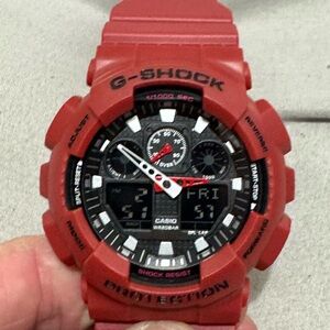 G-Shock Bold Red Analog-Digital Watch